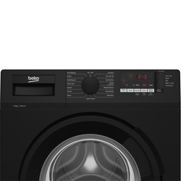 Beko RecycledTub® 9kg 1400rpm Washing Machine - Black