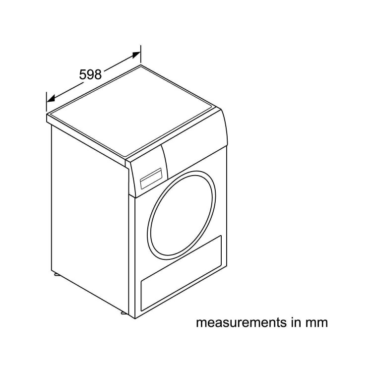 Refurbished Bosch Serie 8 WTW87560GB Freestanding Heat Pump 9KG Tumble Dryer