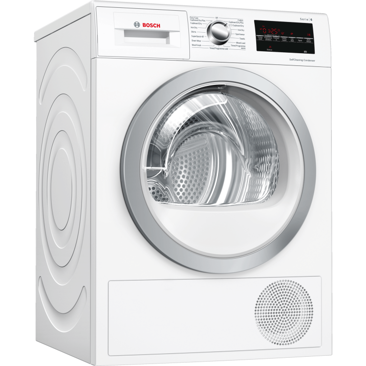 Bosch WTW85493GB Serie 6 8kg Freestanding Heat Pump Tumble Dryer White