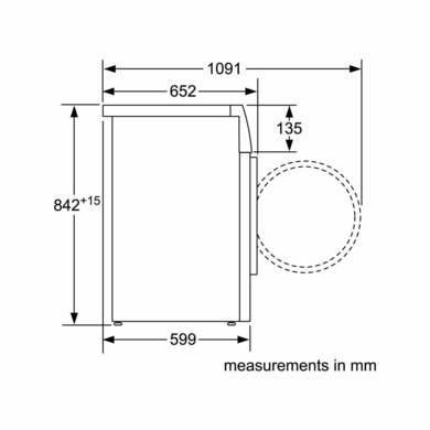 Refurbished Bosch Serie 8 WTW87560GB Freestanding Heat Pump 9KG Tumble Dryer