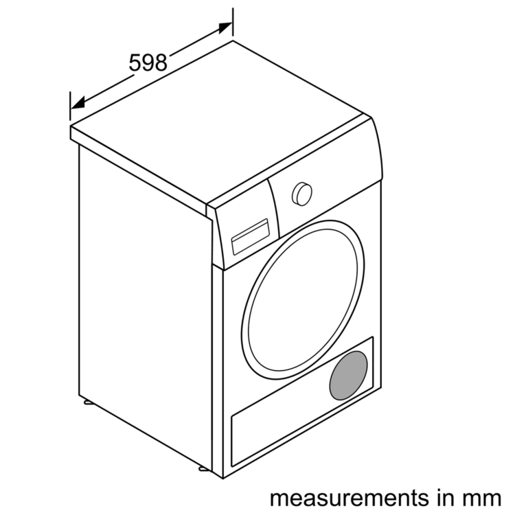 Refurbished Bosch WTWH7660GB Series 6 Freestanding Condenser 9KG Tumble Dryer White