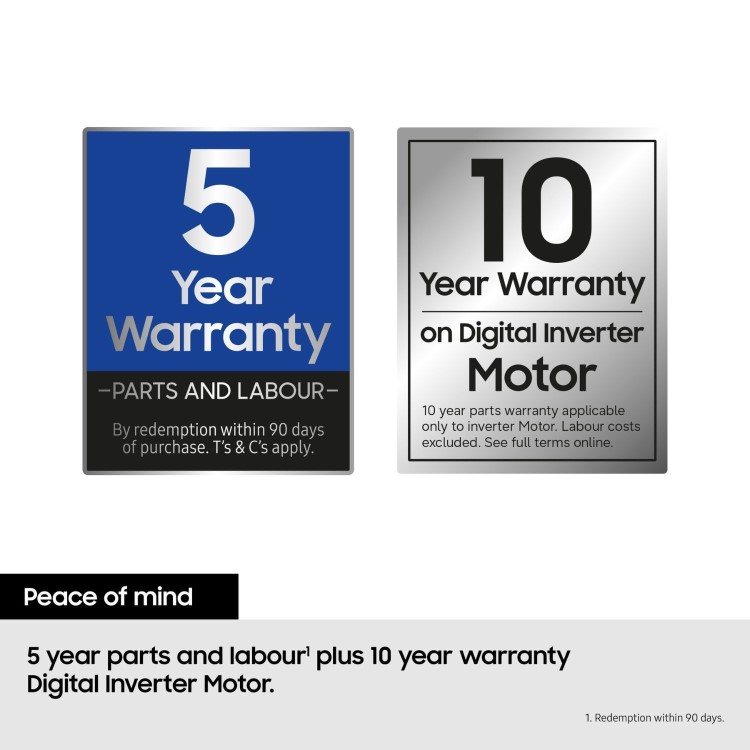 Samsung Series 5 AI Energy 10kg 1400rpm Washing Machine - White