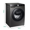Samsung Series 5+ ecoBubble 8kg 1400 Spin Freestanding Washing Machine - Graphite