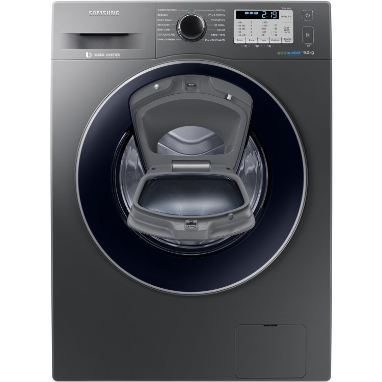 Refurbished Samsung WW90K5413UX AddWash/ EcoBubble Freestanding 9KG 1400 Spin Washing Machine Graphite