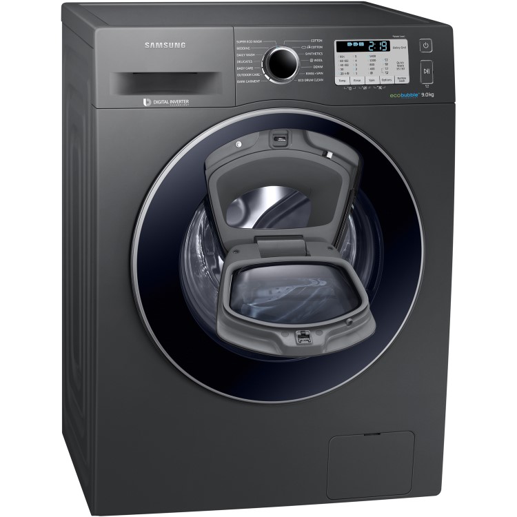 Refurbished Samsung WW90K5413UX AddWash/ EcoBubble Freestanding 9KG 1400 Spin Washing Machine Graphite