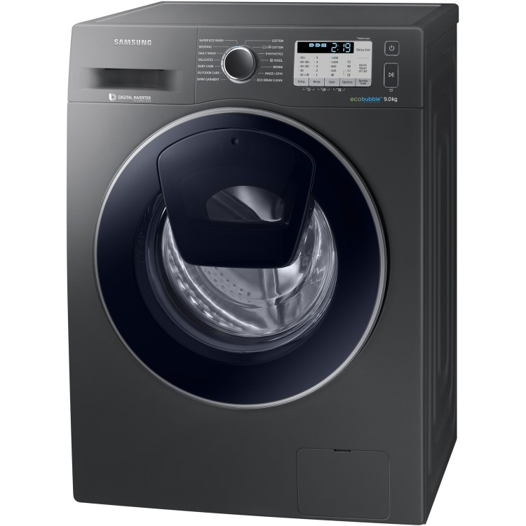 Refurbished Samsung WW90K5413UX AddWash/ EcoBubble Freestanding 9KG 1400 Spin Washing Machine Graphite