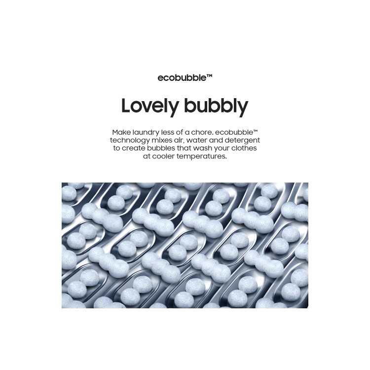 Refurbished Samsung Series 5 ecoBubble WW90TA046AH/EU Freestanding 9KG 1400 Spin Washing Machine White