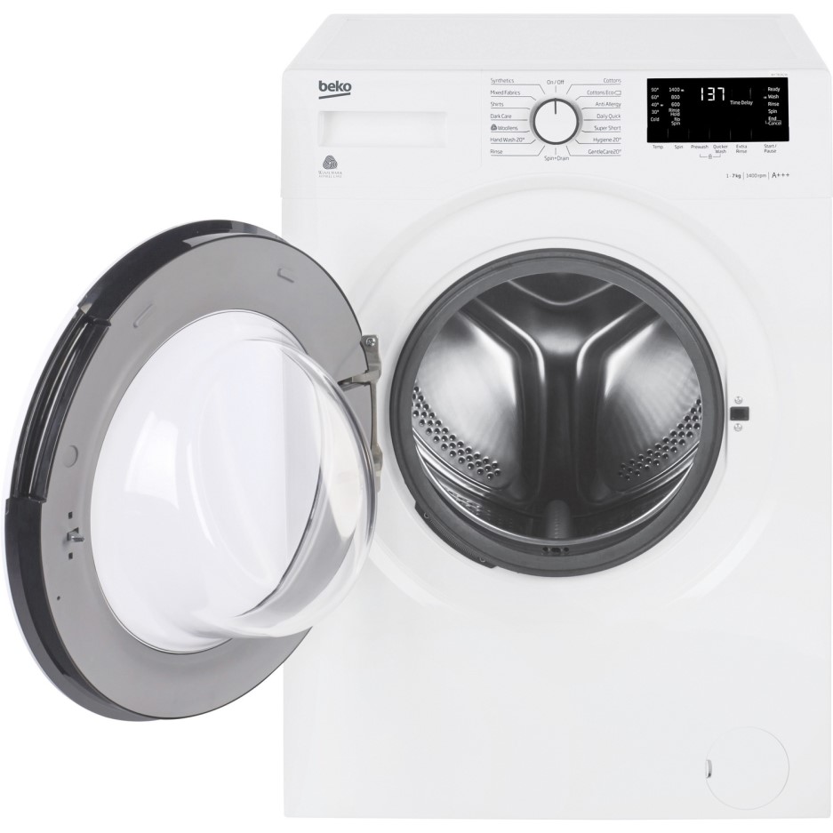 Beko WY74242W A+++ 7kg 1400rpm Freestanding Washing Machine With 28