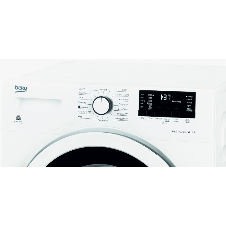 Beko WY74242W A+++ 7kg 1400rpm Freestanding Washing Machine With 28 Minute Quick Wash - White