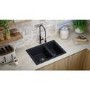 RockLite Weston 1.5 Bowl Inset / Undermount Black Composite Kitchen Sink