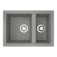 RockLite Weston 1.5 Bowl Inset / Undermount Grey Composite Kitchen Sink