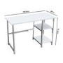 White High Gloss Desk with Two Shelves - Xavier
