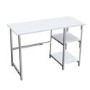 White High Gloss Desk with Two Shelves - Xavier