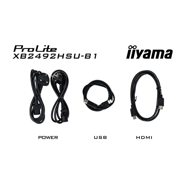 Refurbished iiyama ProLite 24" IPS Full HD Height-Adjustable Monitor