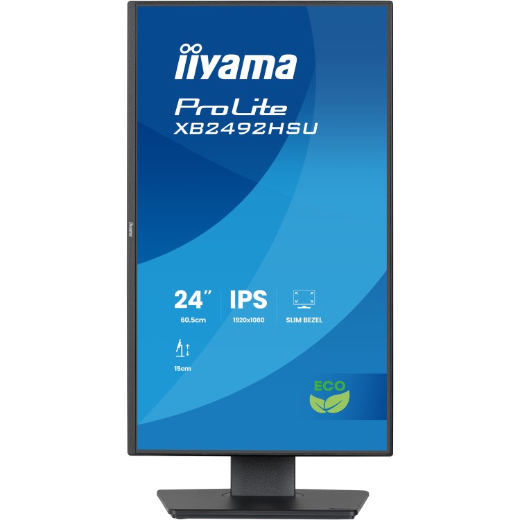 Refurbished iiyama ProLite 24" IPS Full HD Height-Adjustable Monitor