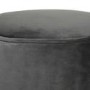 Xena Velvet Pouffe in Anthracite Grey - Small Round Upholstered Stool