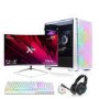 AWD IT Mesh White Core i5-12400F RTX 4060 Windows 11 Gaming PC + 24" White Curved Monitor