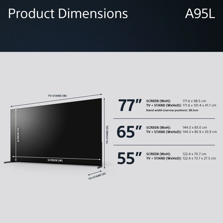 Refurbished Sony BRAVIA XR A95L 65 inch Smart 4K Ultra HD Google OLED TV