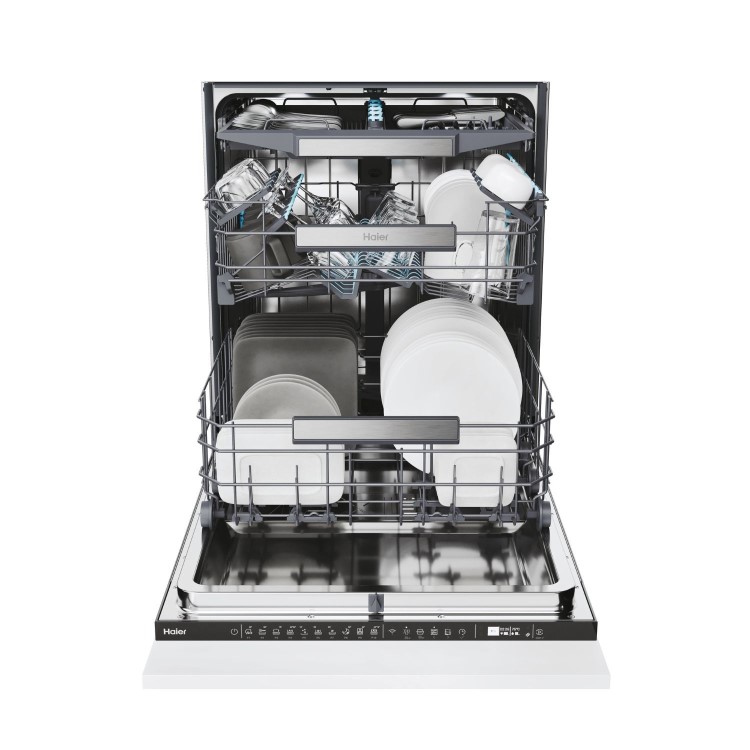 Haier I-PRO Shine Series 2 Integrated Dishwasher - Smart Wi-Fi, A-Rated, Black control panel