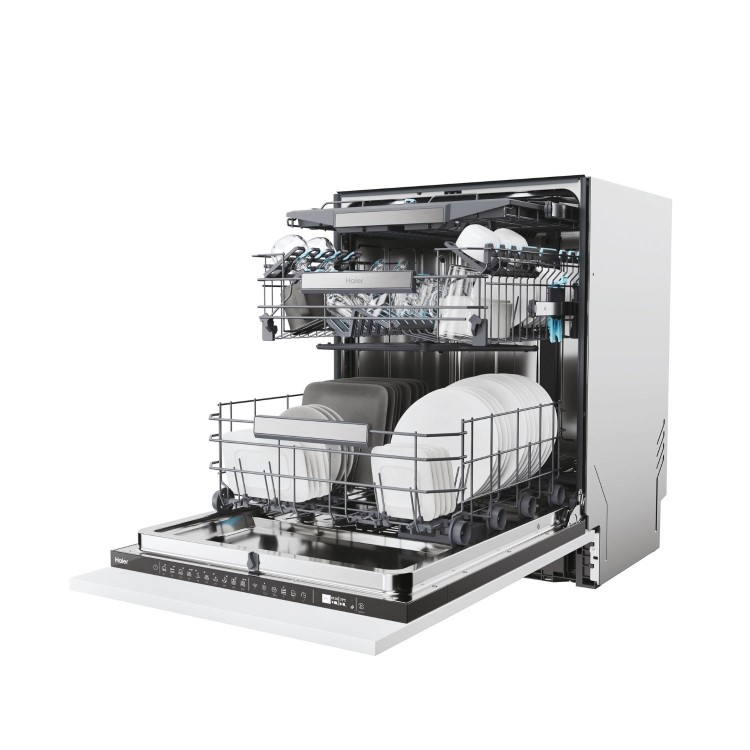 Haier I-PRO Shine Series 2 Integrated Dishwasher - Smart Wi-Fi, A-Rated, Black control panel