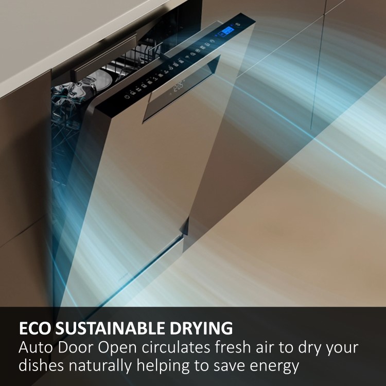 Haier Washlens Series 6 Integrated Dishwasher - Smart Wi-Fi, B-Rated, Black control panel