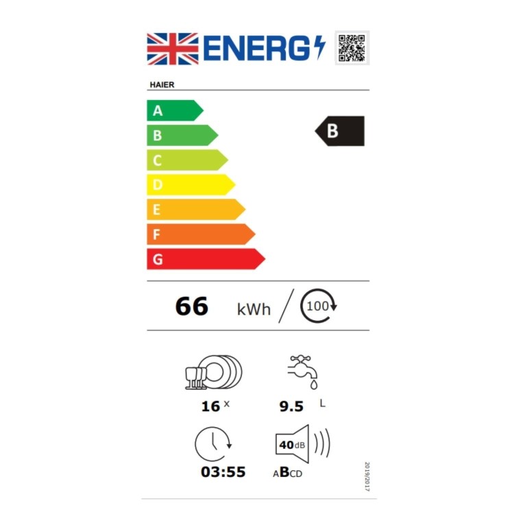 Haier Washlens Series 6 Integrated Dishwasher - Smart Wi-Fi, B-Rated, Black control panel