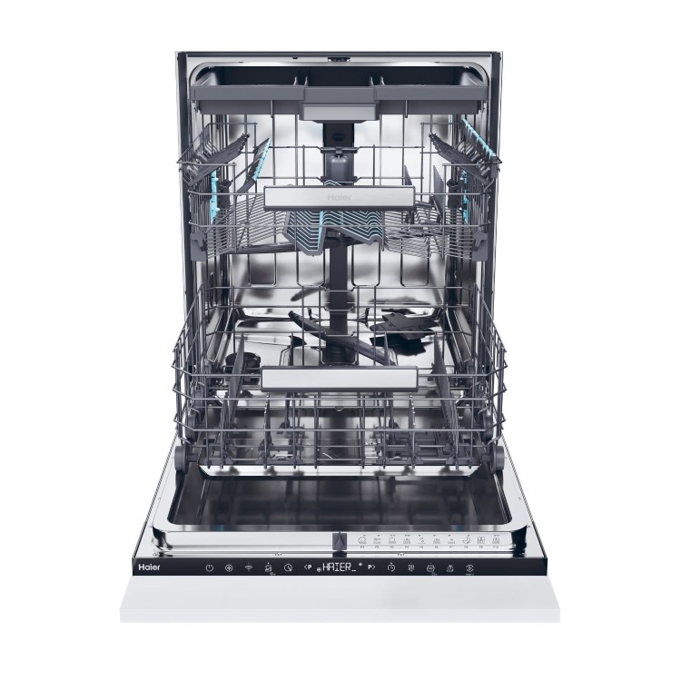 Haier Washlens Series 6 Integrated Dishwasher - Smart Wi-Fi, B-Rated, Black control panel