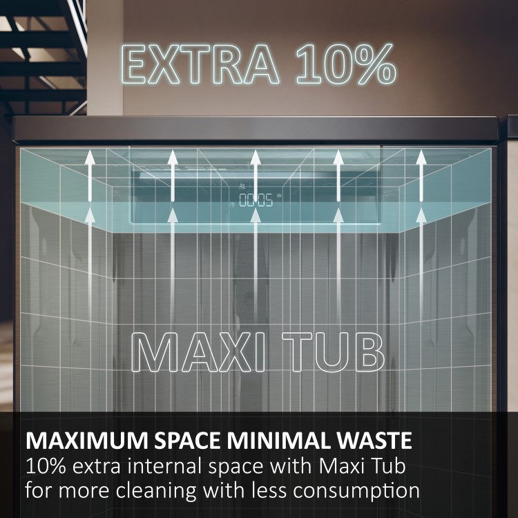 Haier Washlens Series 6 Integrated Dishwasher - Smart Wi-Fi, B-Rated, Black control panel