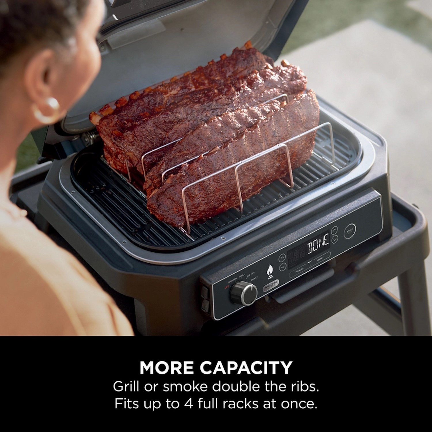 Ninja Woodfire XL Electric BBQ Rib Rack - Silver - Page 1 ...