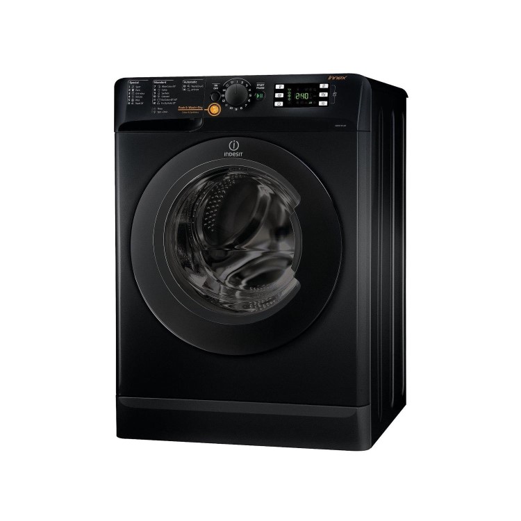 INDESIT XWDE751480XK Innex 7kg Wash 5kg Dry 1400rpm Freestanding Washer Dryer - Black