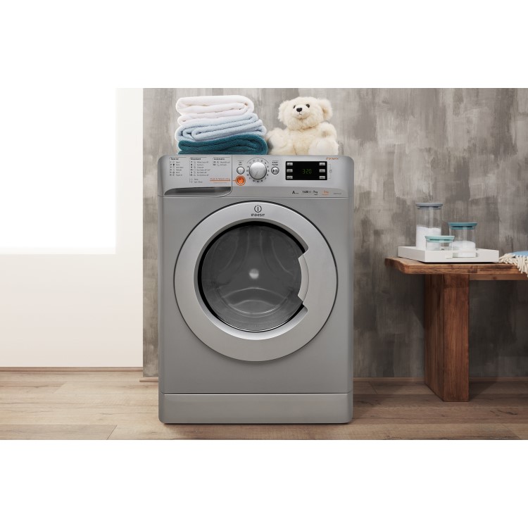 Indesit XWDE751480XS Innex 7kg Wash 5kg Dry 1400rpm Freestanding Washer Dryer - Silver