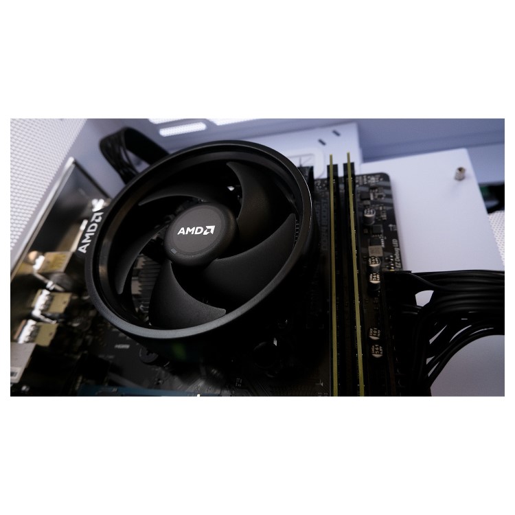 AWD IT Mini Cube RTX 4060 Windows 11 Gaming PC + 24" Full HD Curved Gaming Monitor
