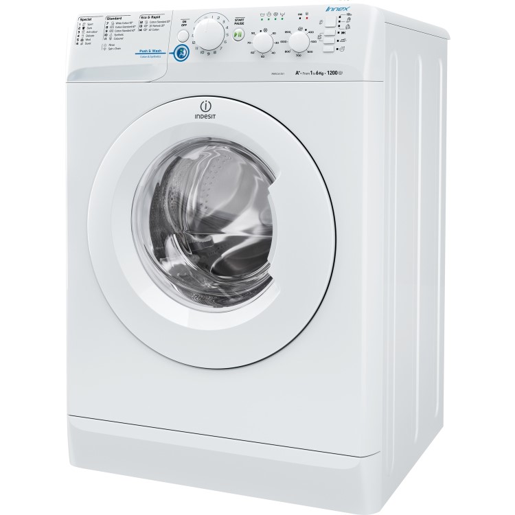 GRADE A1 - Indesit XWSC61251W Slim Depth White 6kg 1200rpm Freestanding Washing Machine
