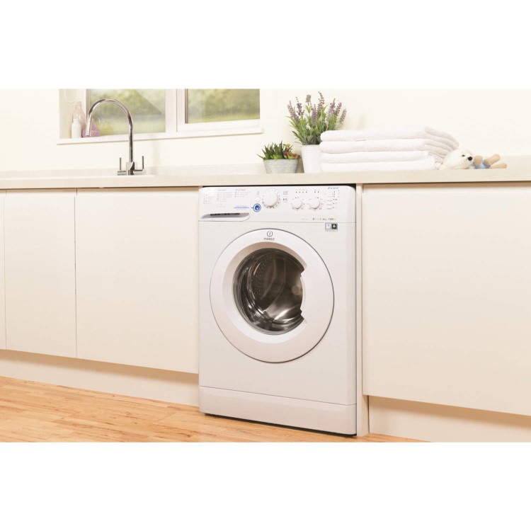 GRADE A1 - Indesit XWSC61251W Slim Depth White 6kg 1200rpm Freestanding Washing Machine