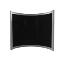 GRADE A1 - Far Infrared Heater Black Curved Panel Aluminium 400W - 550 x 500mm