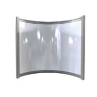 GRADE A1 - Far Infrared Heater White Curved Panel Aluminium 400W - 550 x 500mm