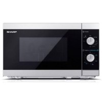 Sharp YC-MG01U-S 20L 800W Solo & Grill Microwave – Silver Compact & Easy-Use Cooking Power