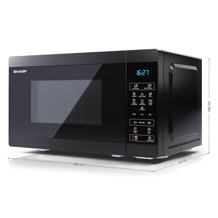 Sharp 20L 800W Solo Microwave - Black