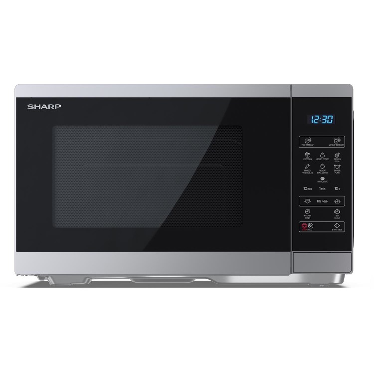 Sharp 25L Freestanding Digital Solo Microwave - Silver