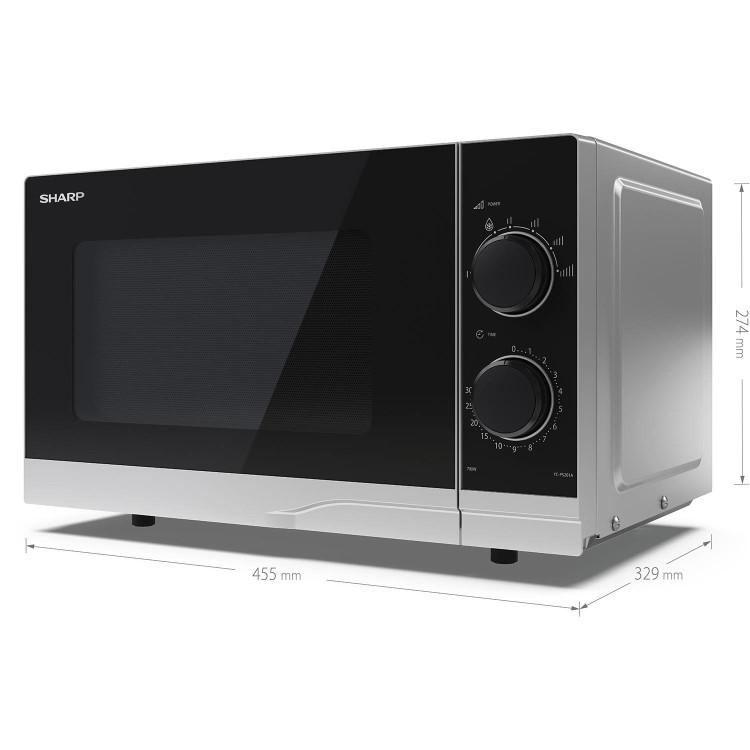 Refurbished Sharp YCPS201AUS 20L 700W Microwave Silver