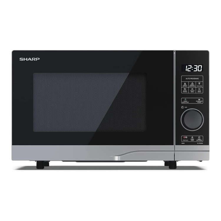Refurbished Sharp YCPS204AUS 20L 700W Freestanding Solo Microwave Oven Silver