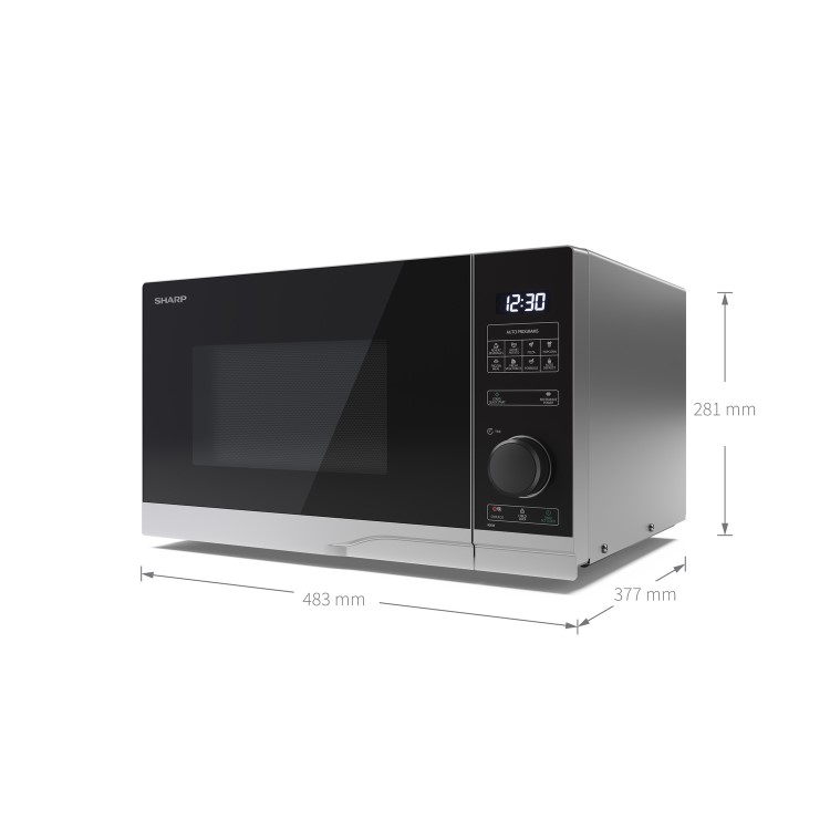 Sharp YCPS234AUS 23L 900W Digital Microwave - Silver
