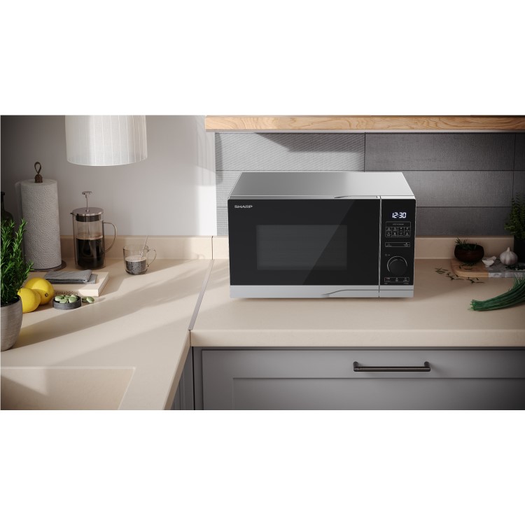 Sharp YCPS234AUS 23L 900W Digital Microwave - Silver