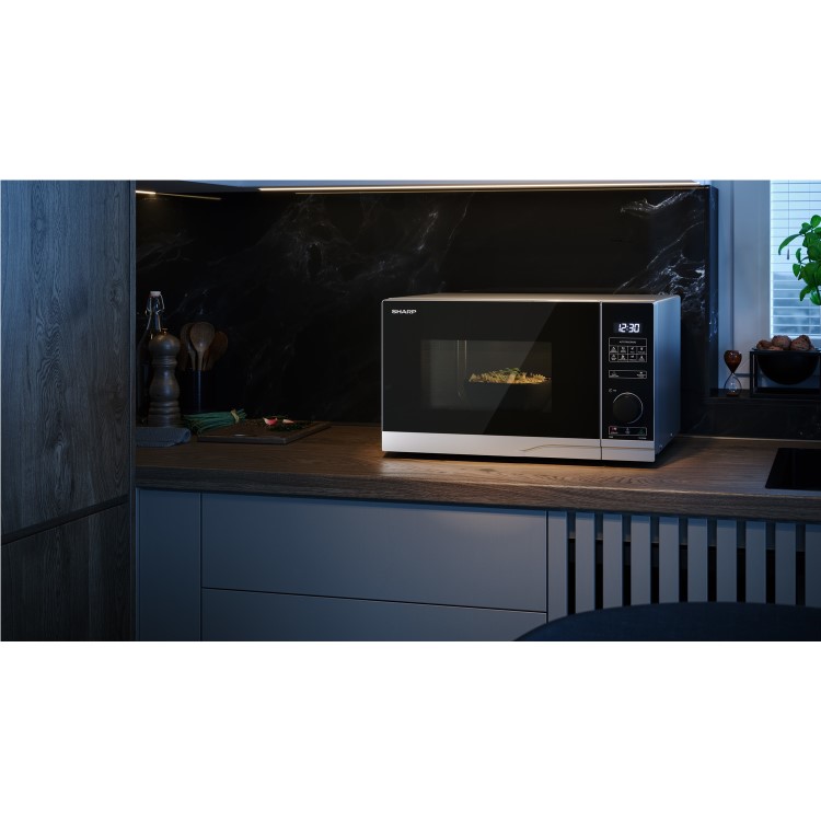 Sharp YCPS234AUS 23L 900W Digital Microwave - Silver