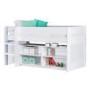 YoYo White Mid Sleeper Bed with Shelving Unit