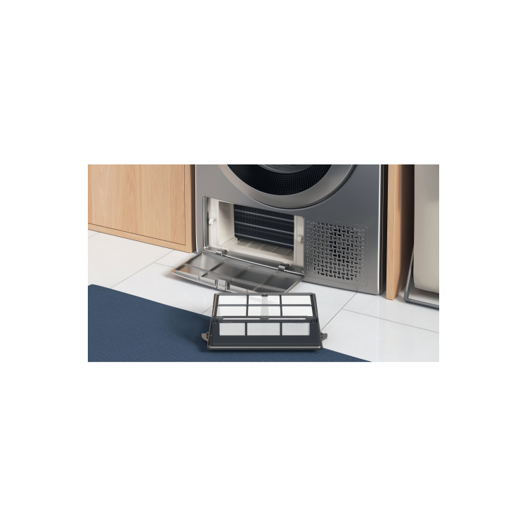 Refurbished Indesit Push & Go YTM1182SSXUK Freestanding Heat Pump 8KG Dryer Silver