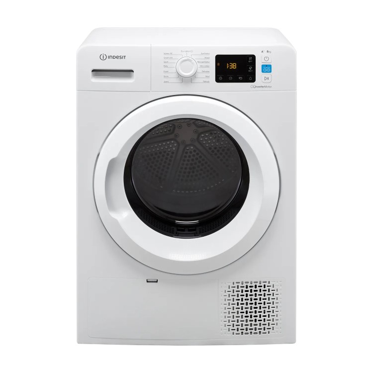 Refurbished Indesit Push&Go YTM1182XUK Freestanding Heat Pump 8KG Tumble Dryer White