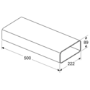 Neff Z861SM1 500mm Long Flat Ducting Channel for Vented Hobs