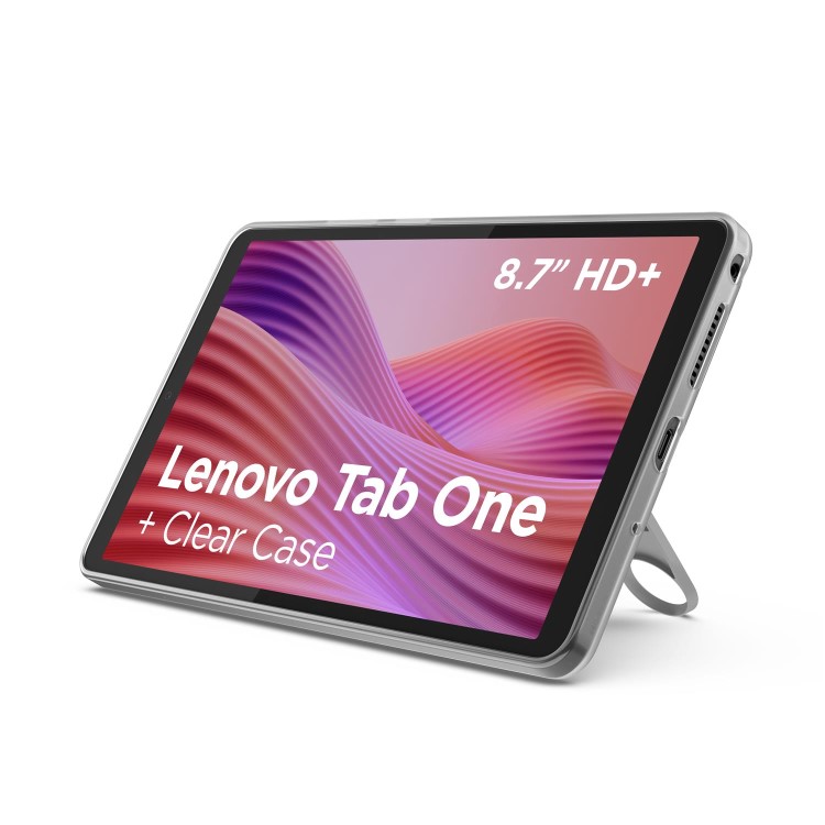 Lenovo Tab One 8.7" Luna Grey 64GB Wi-Fi Tablet + Clear Case