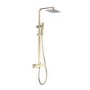 GRADE A1 - Brushed Brass Thermostatic Shower Mixer with Riser Rail Kit Cool Touch - Zana